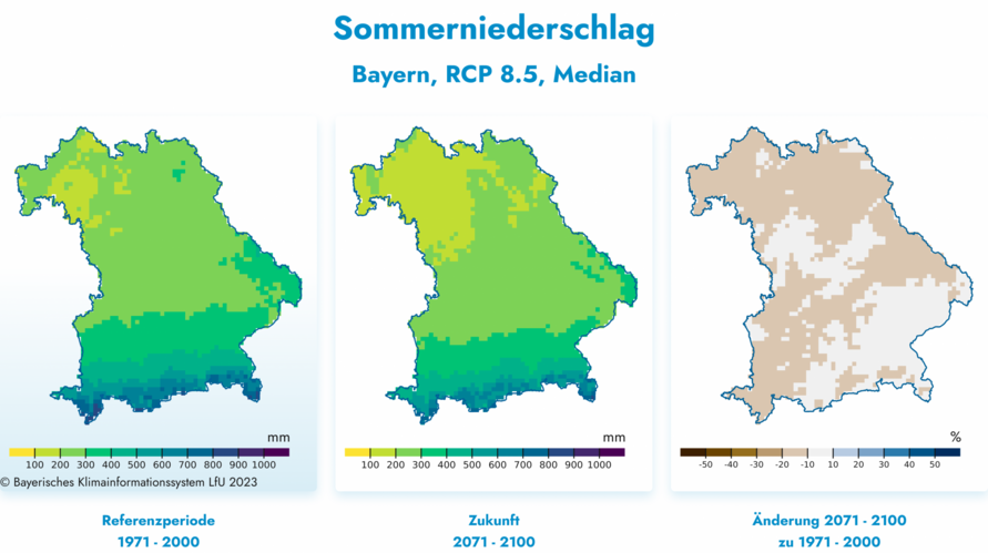 Sommerniederschlag in Bayern.
